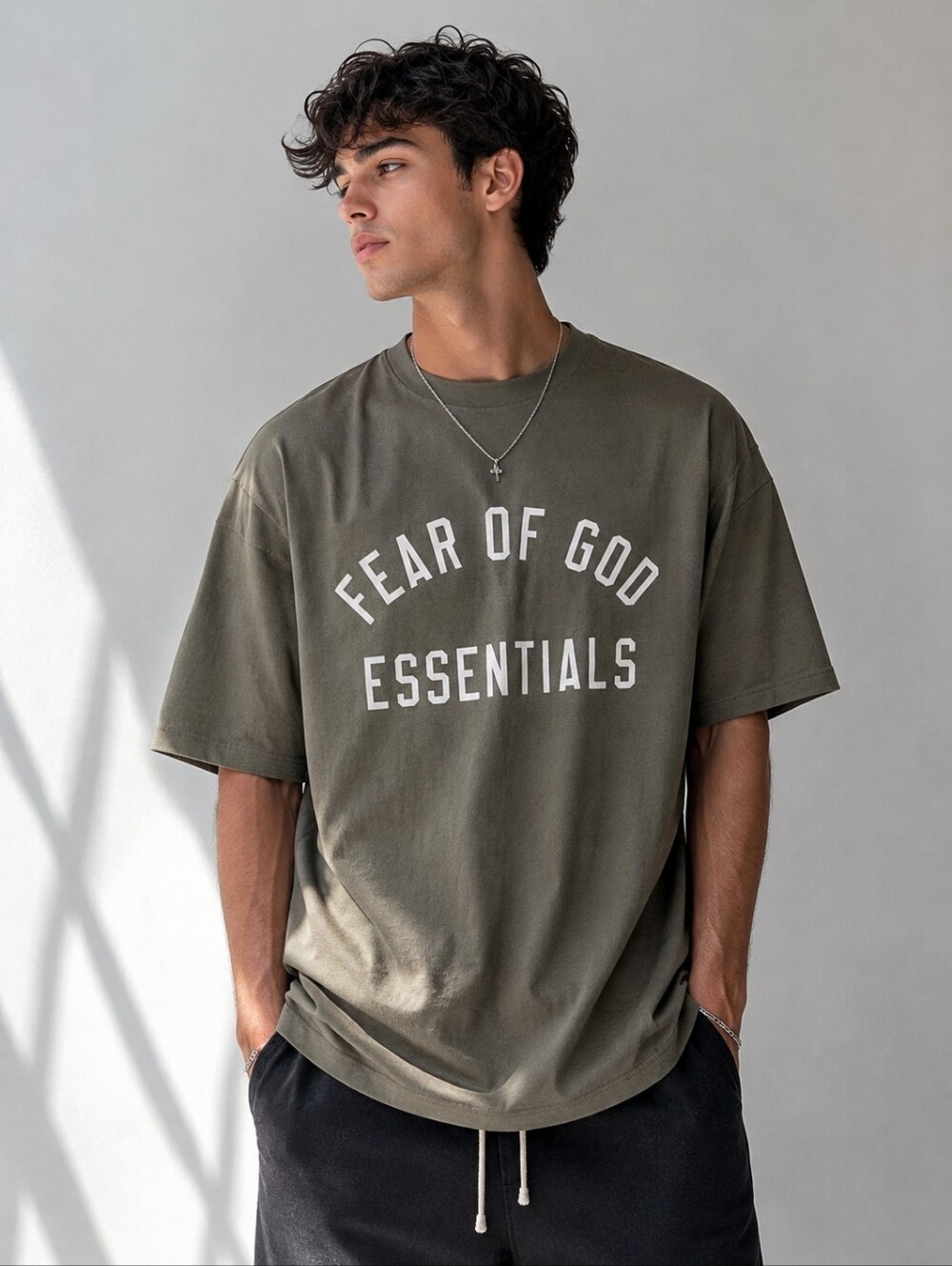 Fear of God Essentials Military Arch Logo T-Shirt XL NWT